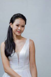 a photo of a high bridal ponytail hairstyle