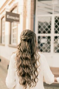 a photo of a half-up half-down hairstyle