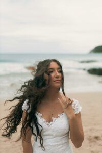 Loose Textured Waves bridal hairstyle